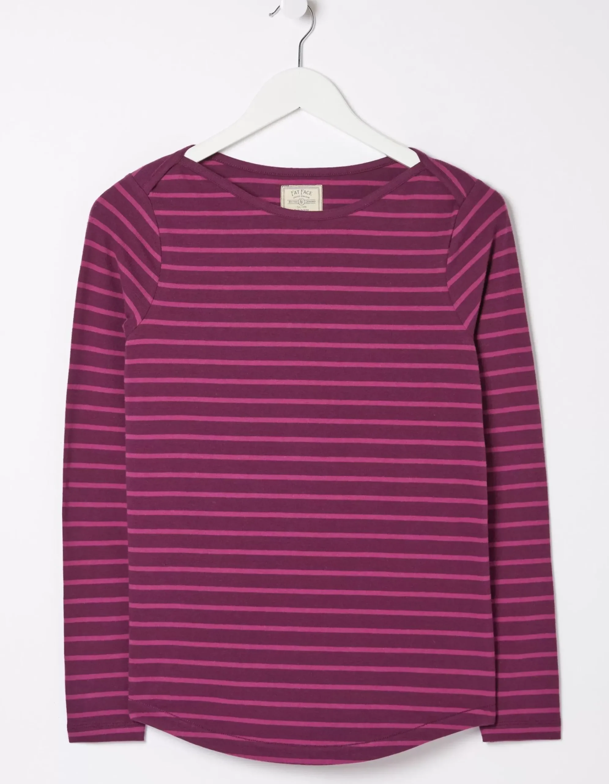 FatFace Organic Cotton Breton Top Plum Discount