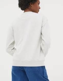 FatFace Organic Cotton Georgia Crew Sweatshirt Grey Marl Sale