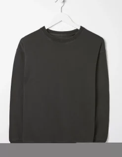 FatFace Organic Cotton Georgia Crew Sweatshirt Black Clearance