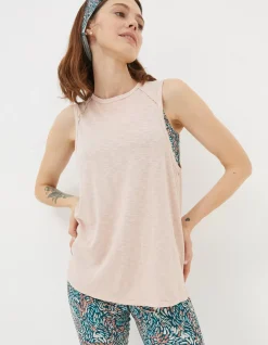 FatFace Organic Cotton Ione Vest Light Pink Outlet