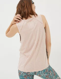 FatFace Organic Cotton Ione Vest Light Pink Outlet