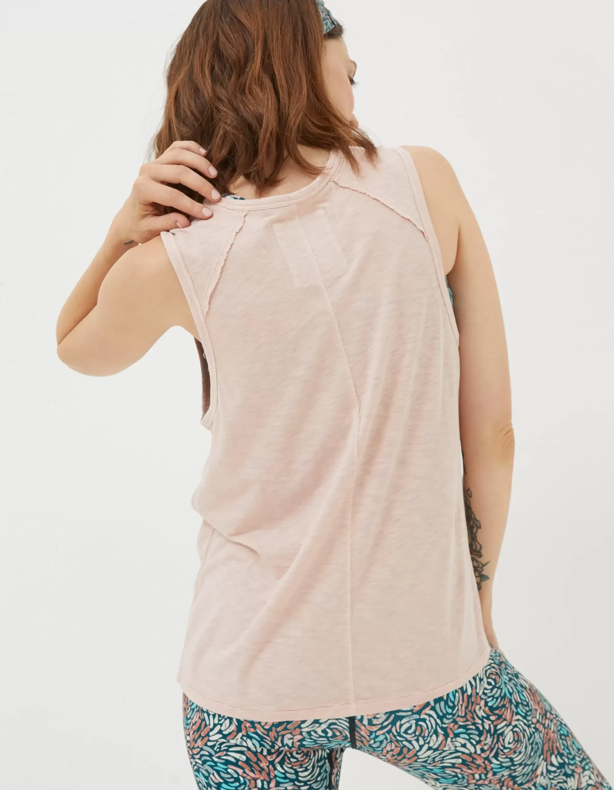 FatFace Organic Cotton Ione Vest Light Pink Outlet