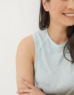 FatFace Organic Cotton Ione Vest Ice Blue