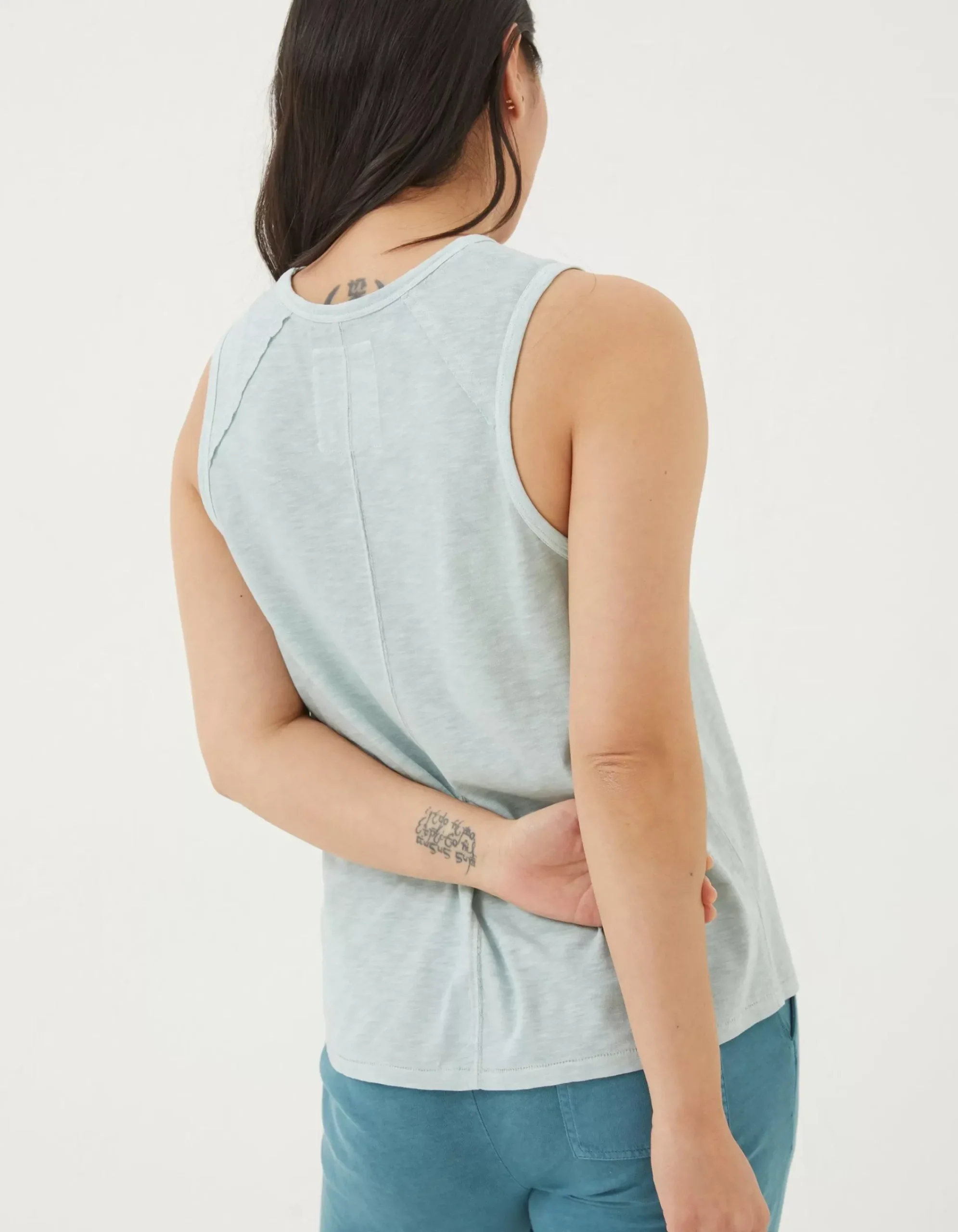 FatFace Organic Cotton Ione Vest Ice Blue
