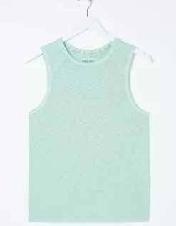 FatFace Organic Cotton Ione Vest Ice Blue