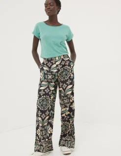 FatFace Organic Cotton Ivy T Shirt Green Outlet