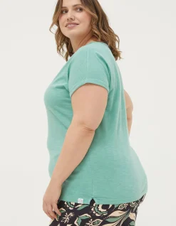 FatFace Organic Cotton Ivy T Shirt Green Outlet