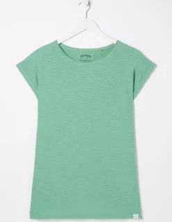 FatFace Organic Cotton Ivy T Shirt Green Outlet