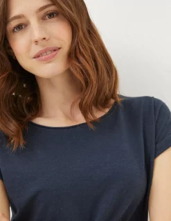 FatFace Organic Cotton Ivy T Shirt Navy Online