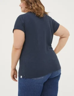 FatFace Organic Cotton Ivy T Shirt Navy Online