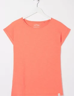 FatFace Organic Cotton Ivy T Shirt Bright Orange Online