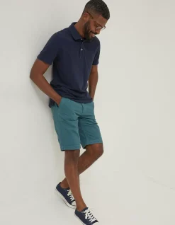FatFace Organic Cotton Pique Polo Navy New