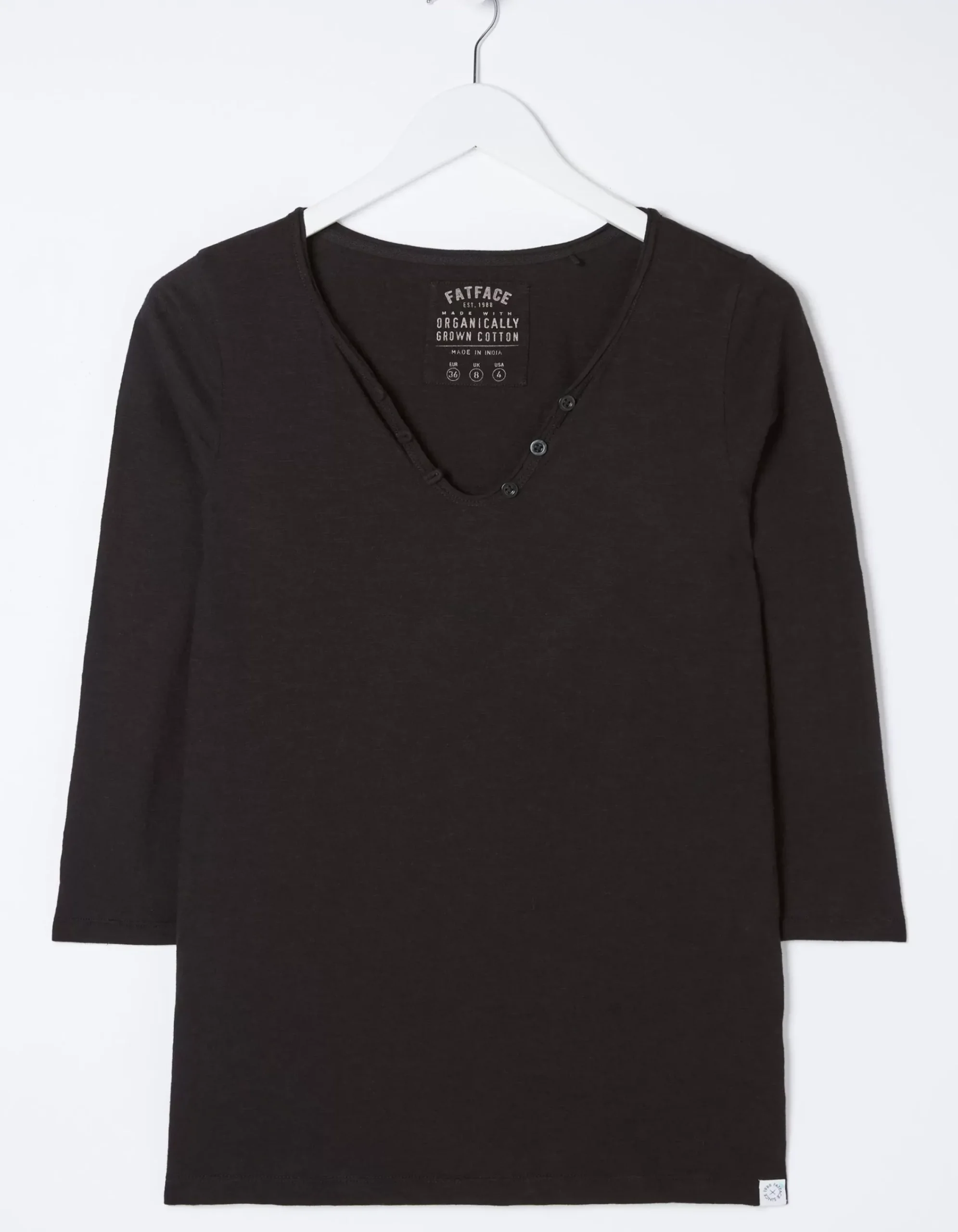 FatFace Organic Cotton Porter T Shirt Black Best