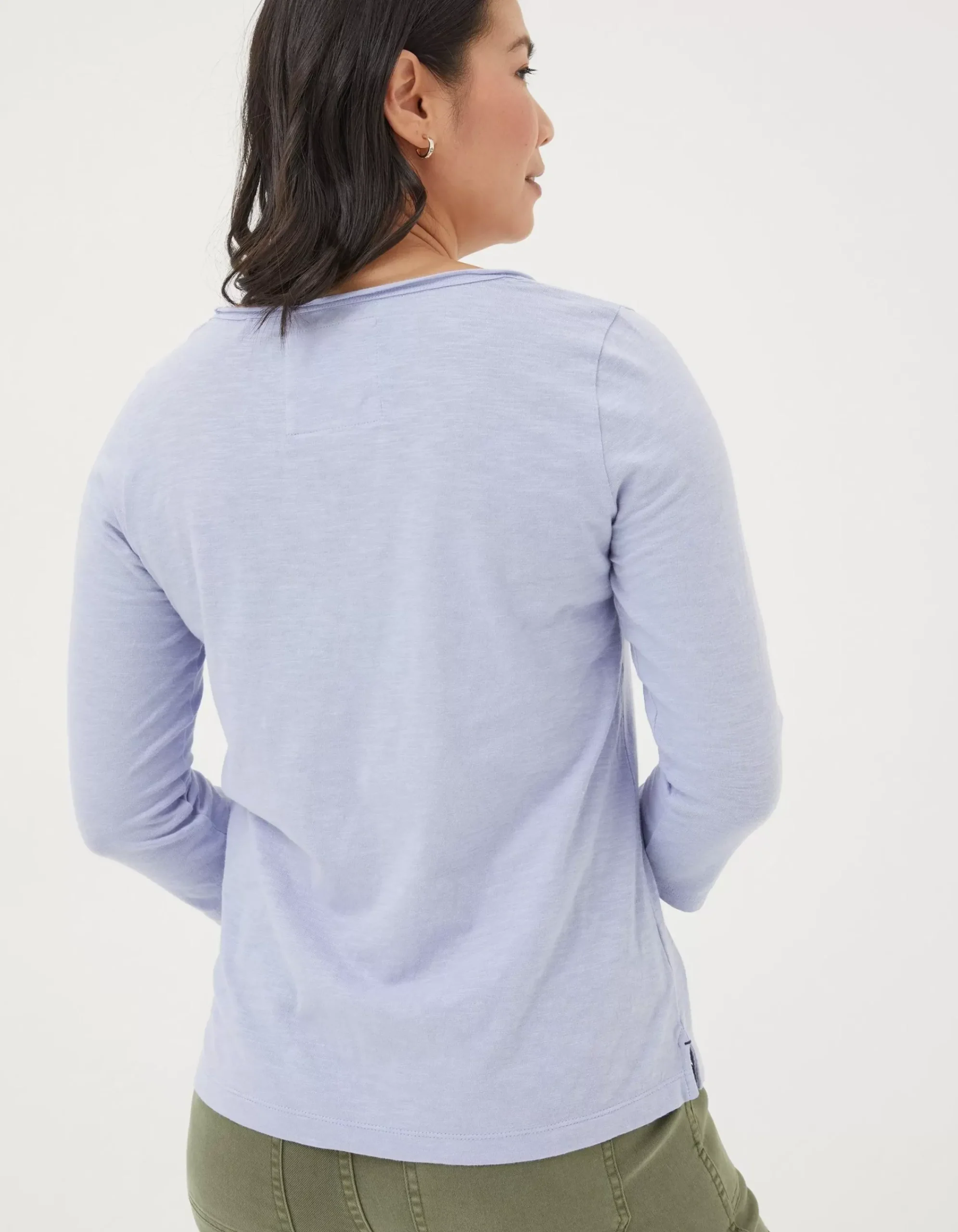 FatFace Organic Cotton Porter T Shirt Washed Blue Discount