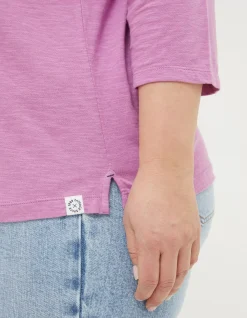 FatFace Organic Cotton Porter T Shirt Berry Pink Online