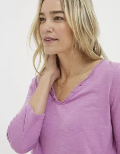 FatFace Organic Cotton Porter T Shirt Berry Pink Online