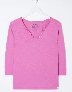 FatFace Organic Cotton Porter T Shirt Berry Pink Online