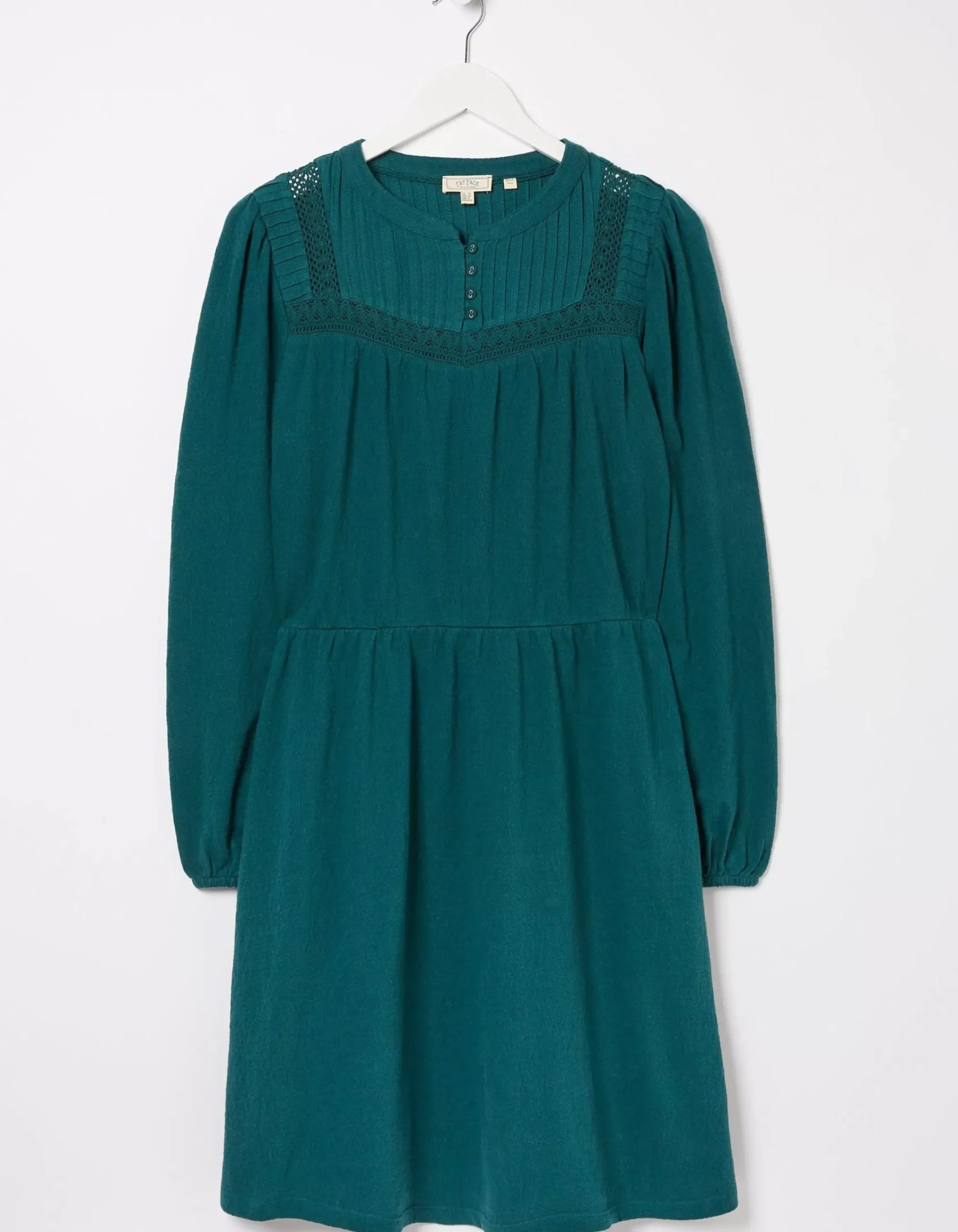 FatFace Orla Jersey Dress Dark Teal Green Hot