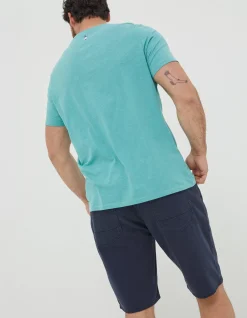FatFace Out With The Buoys T Shirt Light Teal Hot