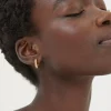 FatFace Oval Huggy Hoop Earrings Gold Outlet