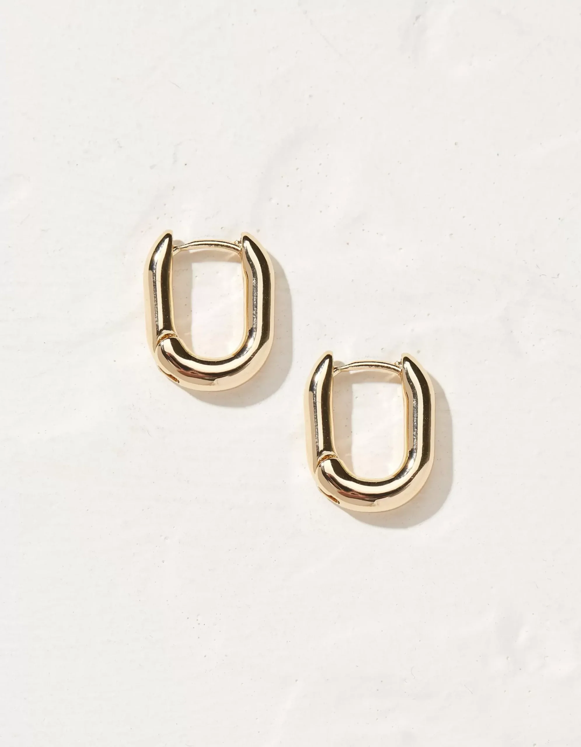 FatFace Oval Huggy Hoop Earrings Gold Outlet