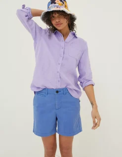 FatFace Padstow Chino Shorts Cobalt Blue New