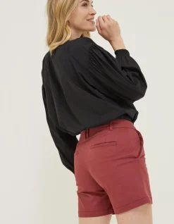 FatFace Padstow Chino Shorts Washed Red New