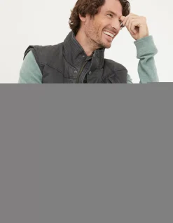 FatFace Paignton Gilet Charcoal Grey Clearance
