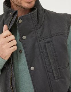 FatFace Paignton Gilet Charcoal Grey Clearance