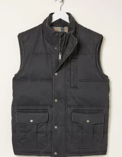 FatFace Paignton Gilet Charcoal Grey Clearance