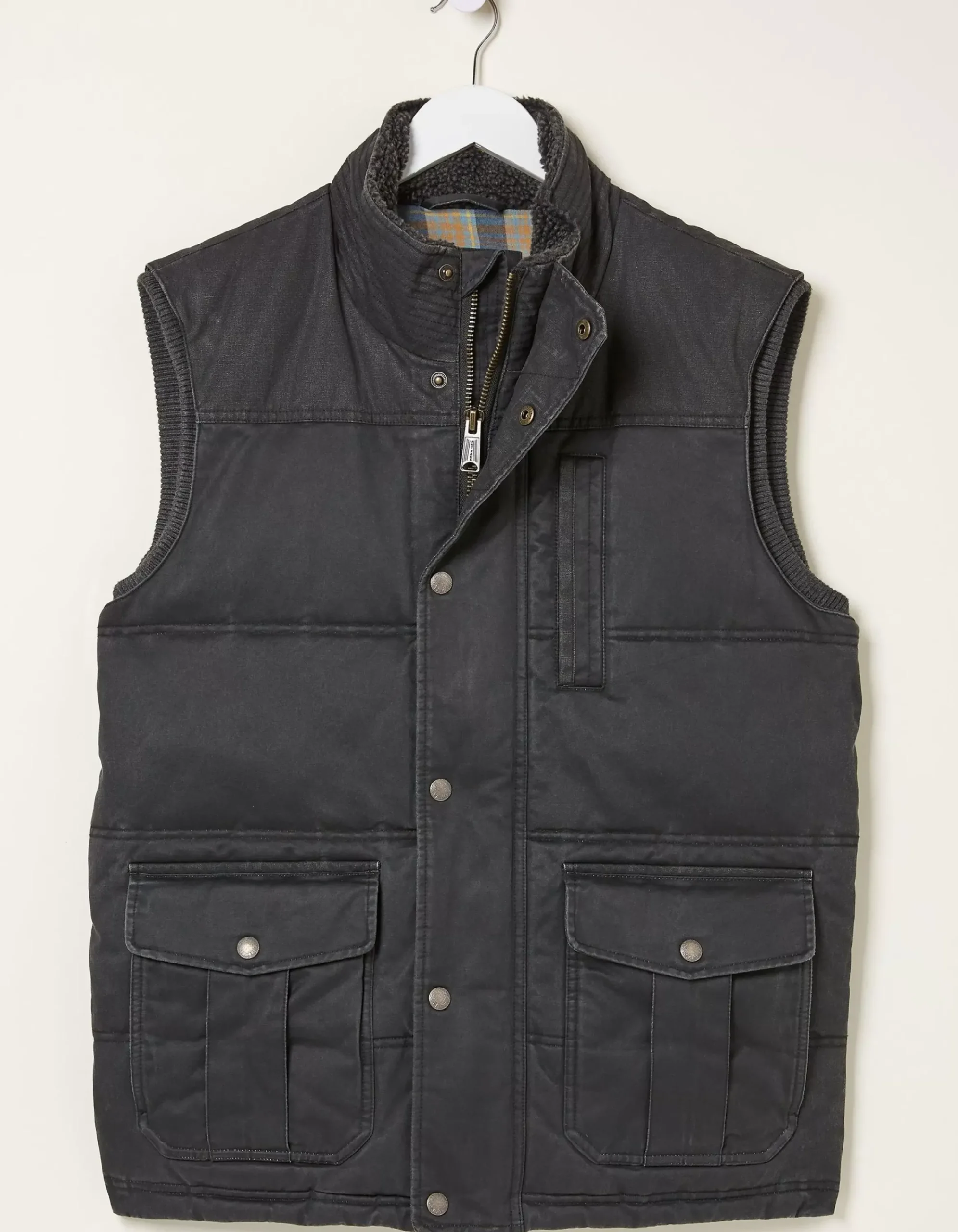 FatFace Paignton Gilet Charcoal Grey Clearance