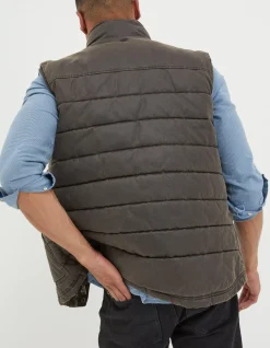 FatFace Paignton Quilted Gilet Brown Sale