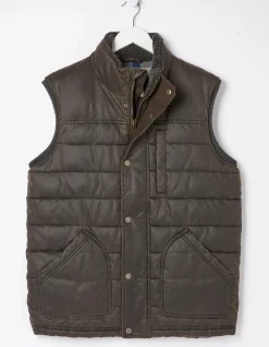 FatFace Paignton Quilted Gilet Brown Sale