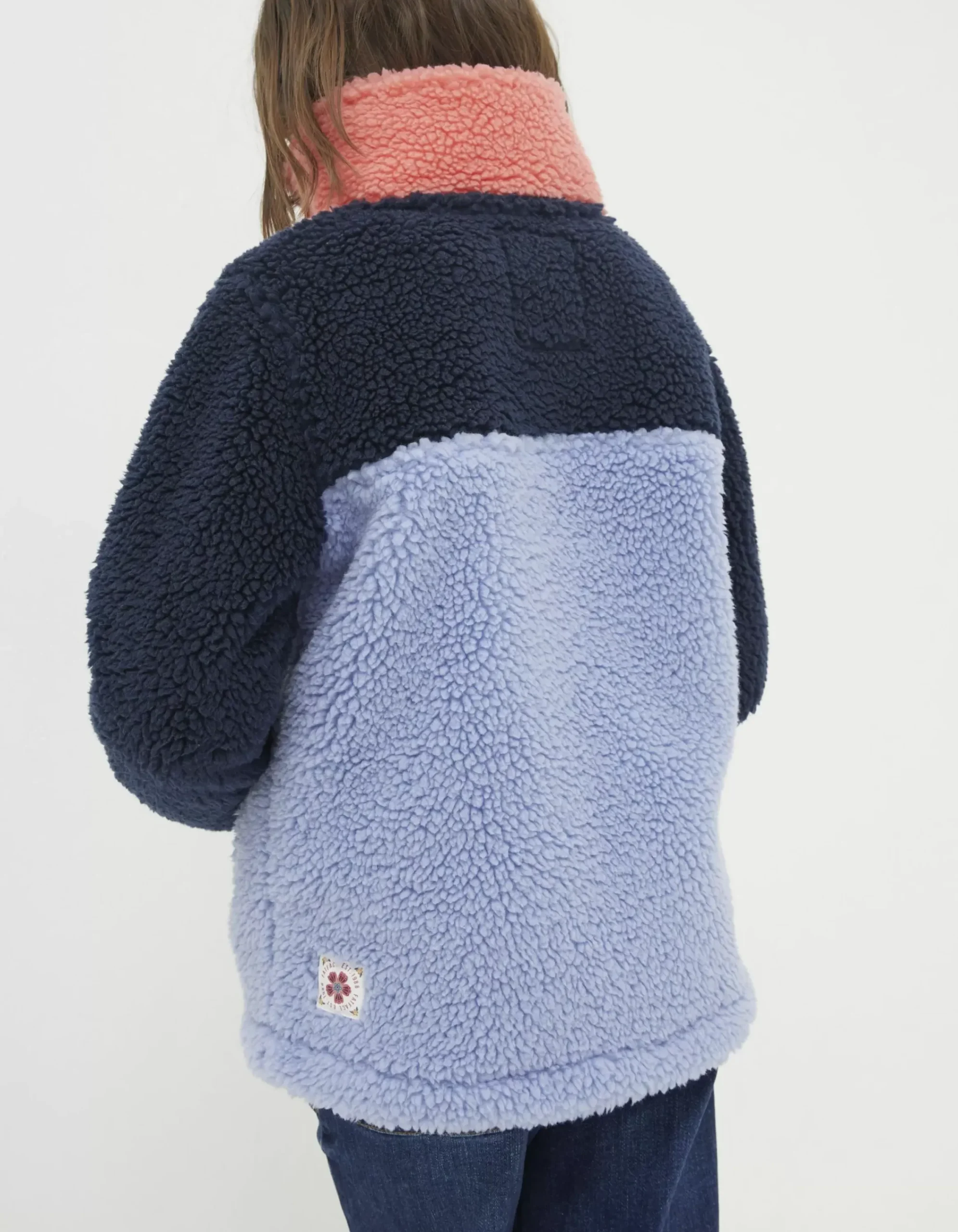 FatFace Parker Fleece Half Neck Sweatshirt Blue Outlet
