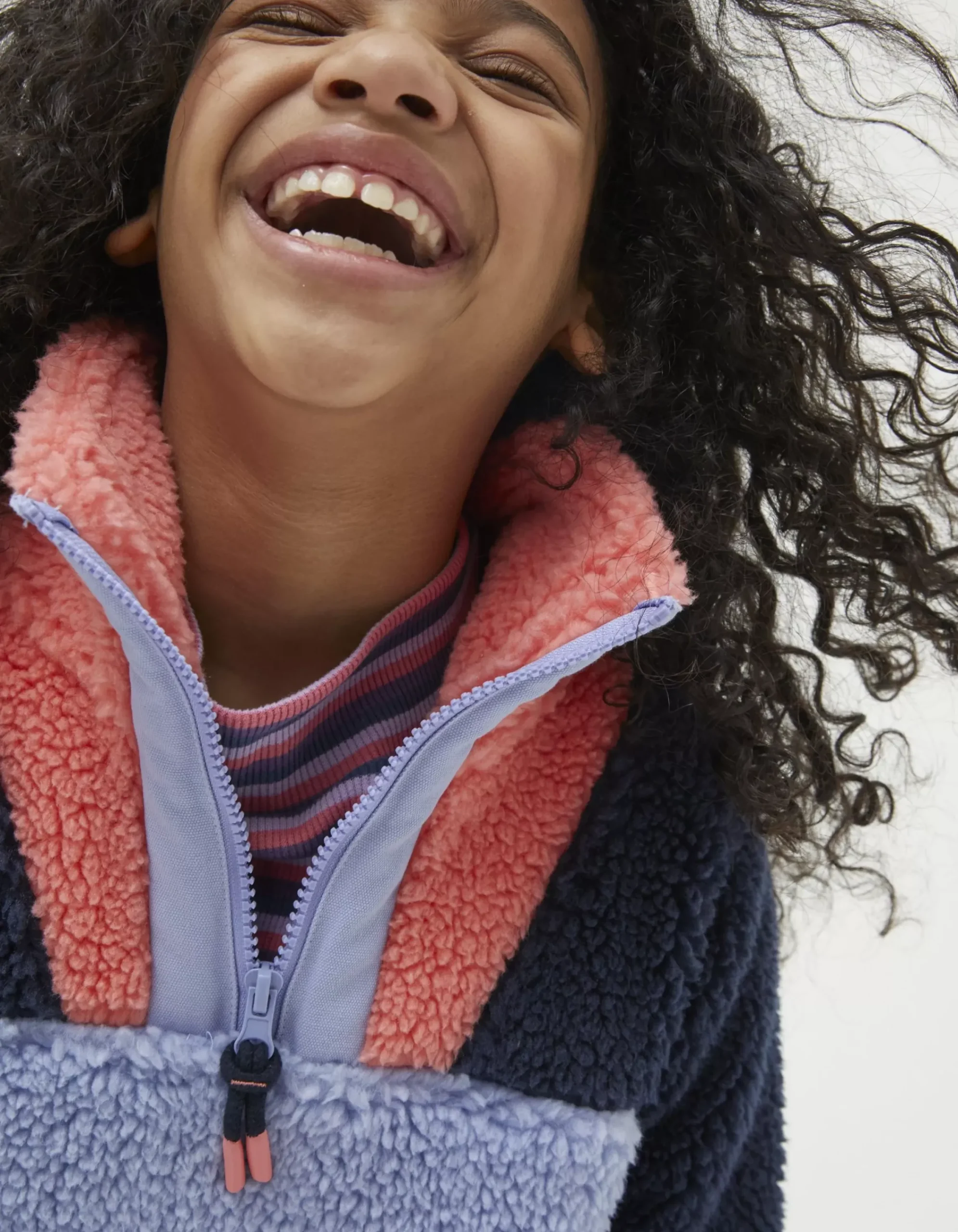 FatFace Parker Fleece Half Neck Sweatshirt Blue Outlet