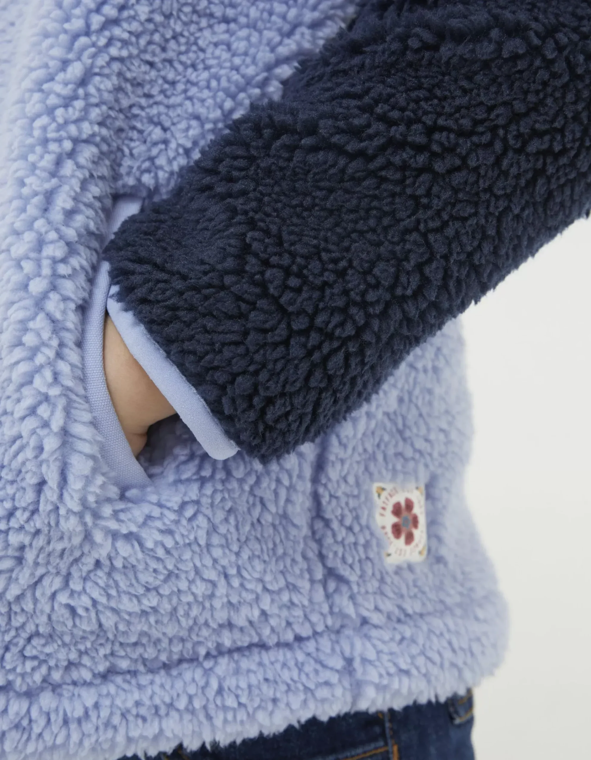 FatFace Parker Fleece Half Neck Sweatshirt Blue Outlet