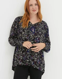 FatFace Patsy Inspirit Floral Tunic Black Clearance