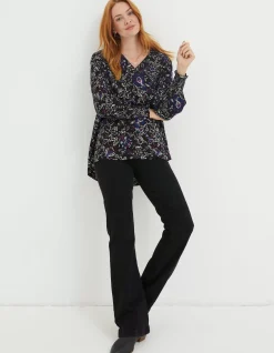 FatFace Patsy Inspirit Floral Tunic Black Clearance
