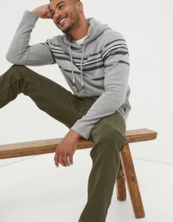 FatFace Pattern Hoodie Grey Clearance