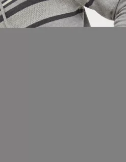 FatFace Pattern Hoodie Grey Clearance
