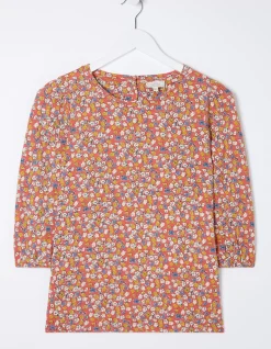 FatFace Penny Gradient Floral Top Vintage Red Online