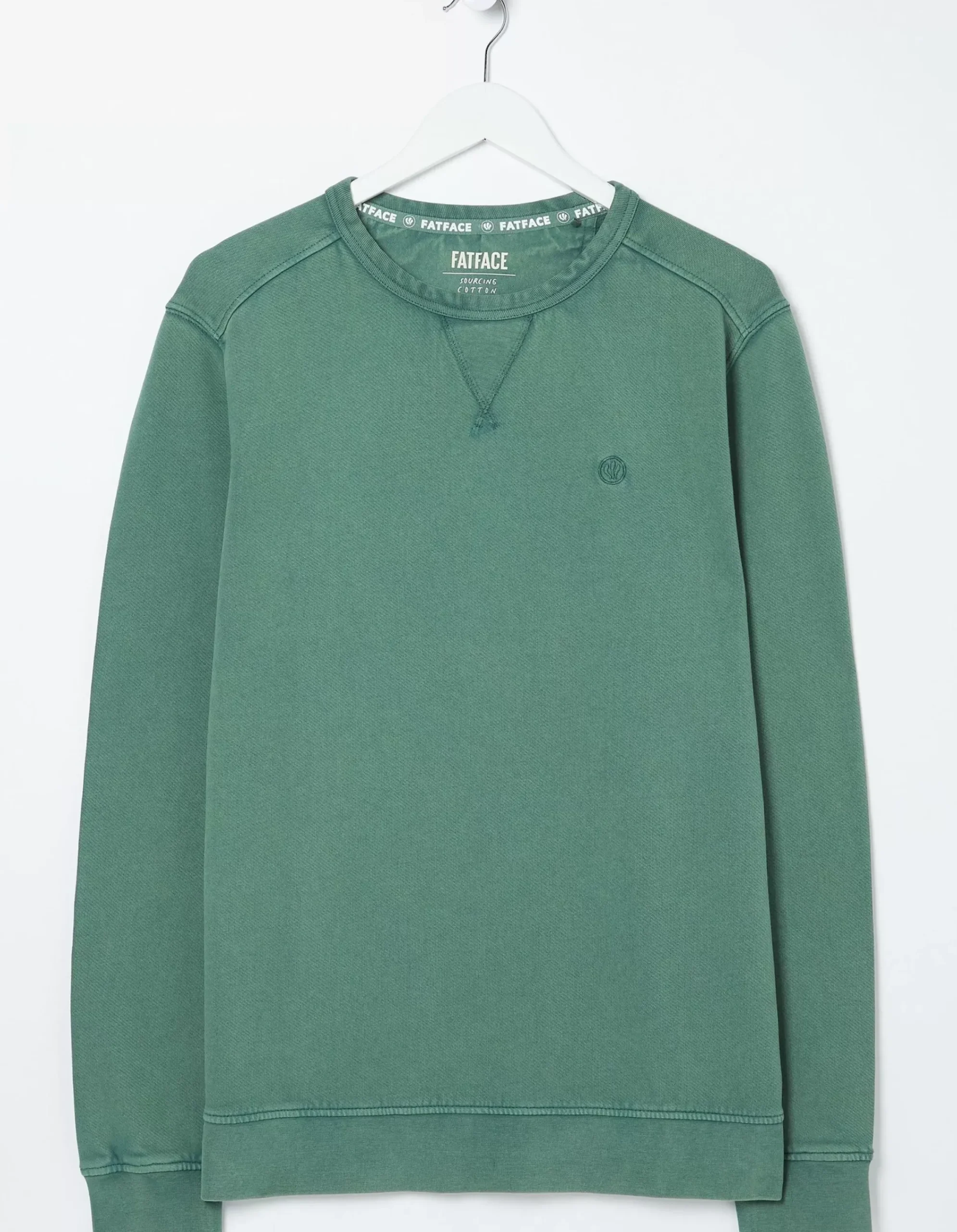 FatFace Petersfield Crew Neck Sweatshirt Teal Blue New