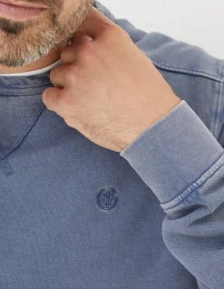 FatFace Petersfield Crew Neck Sweatshirt Dusky Blue New