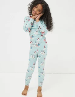 FatFace Pippa Penguin Snug Set Blue Best