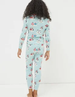 FatFace Pippa Penguin Snug Set Blue Best