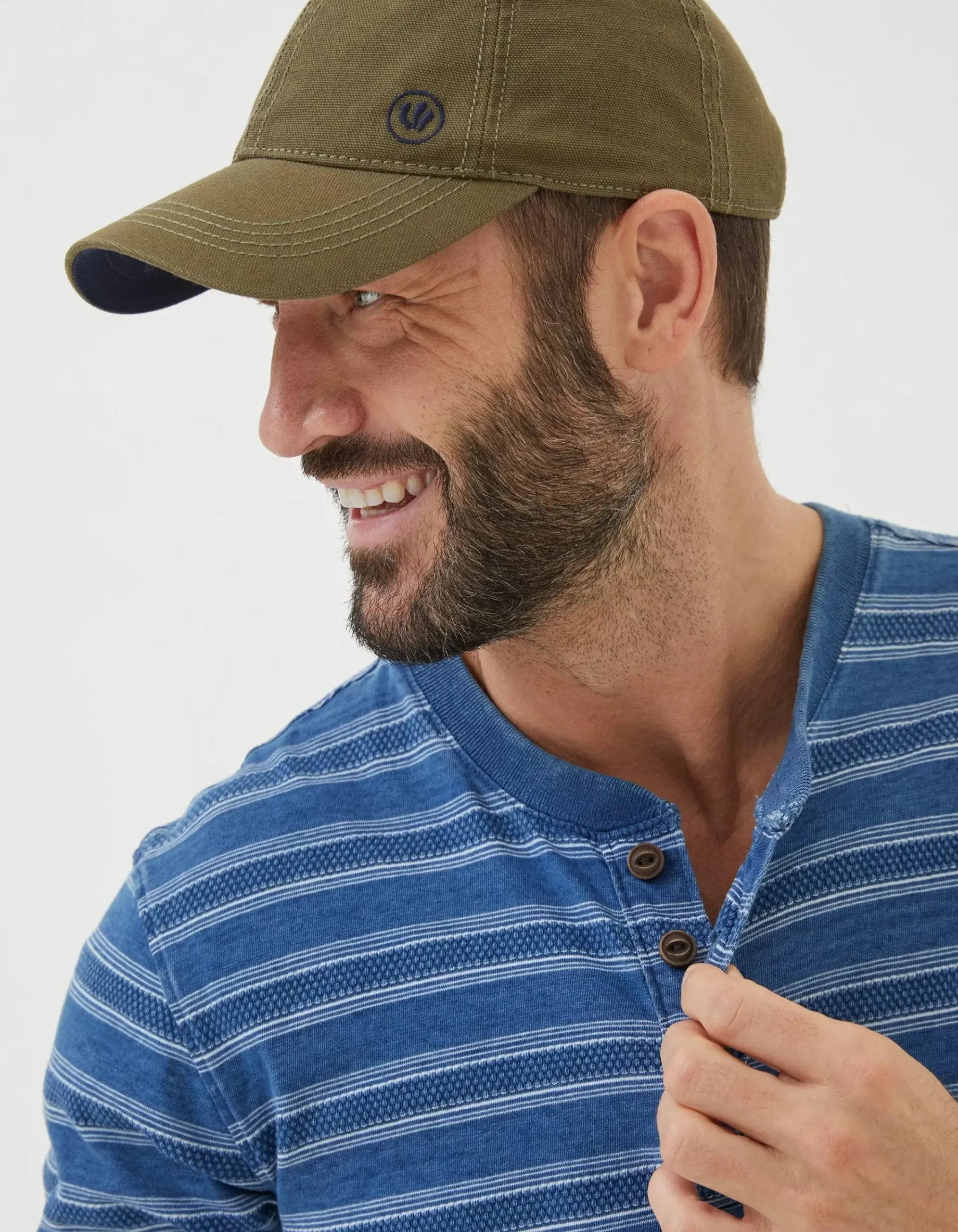 FatFace Plain Baseball Cap Khaki Green