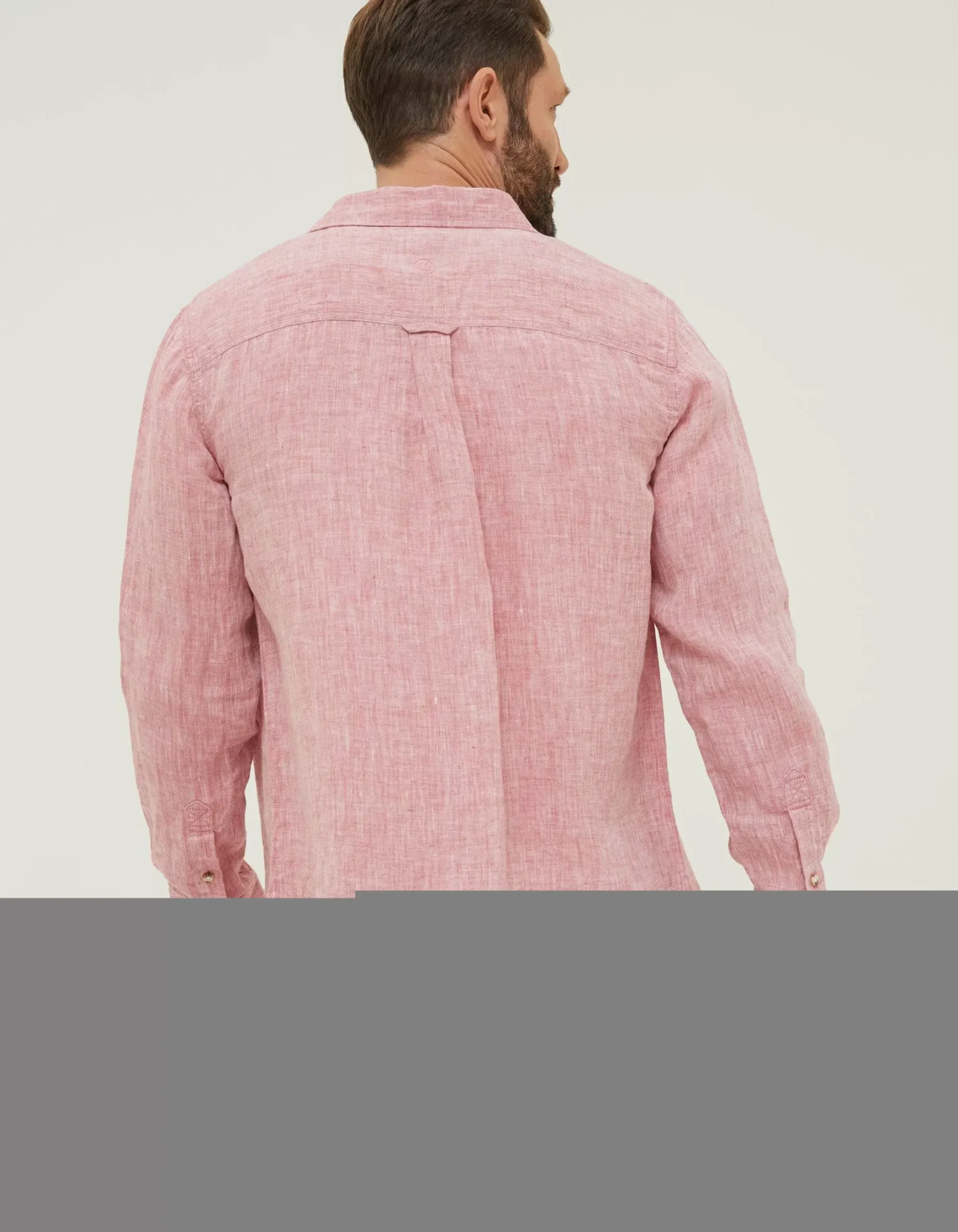 FatFace Plain Linen Shirt Rose Pink Hot