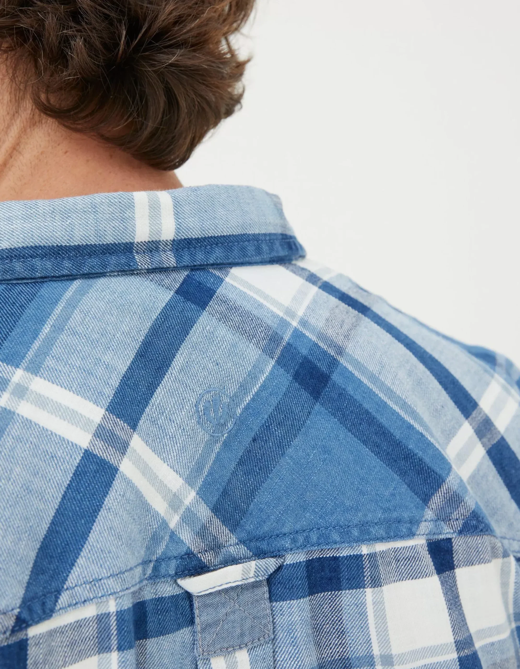 FatFace Plastow Check Shirt Blue Outlet