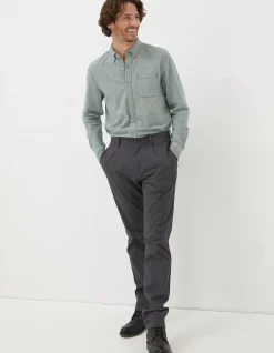 FatFace Pleated Chino Trousers Dark Grey Sale