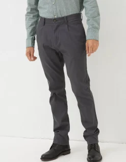 FatFace Pleated Chino Trousers Dark Grey Sale